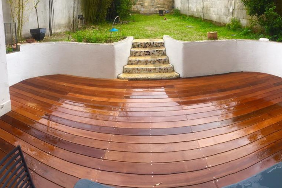 Réalisation d'une Terrasse d'extérieur en bois Itauba